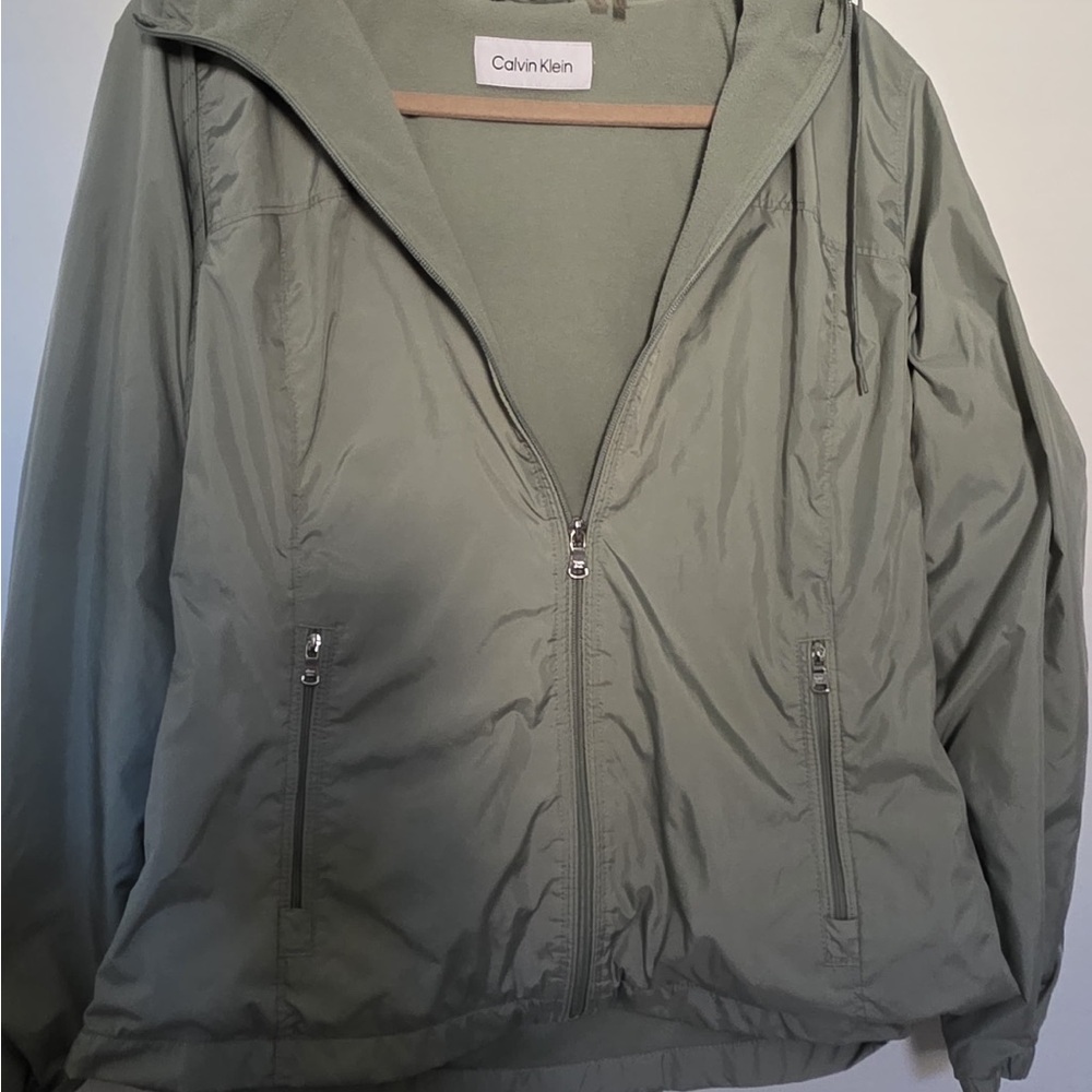 Calvin Klein Lightweight Rain Jacket - Sage Green